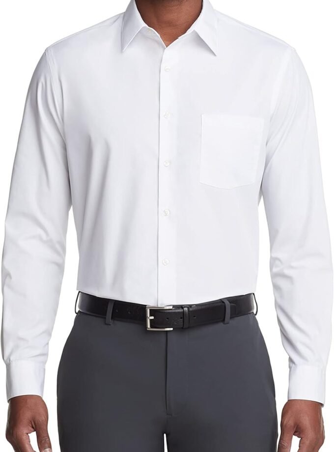 Men's Dress Shirt Regular Fit Poplin Solid