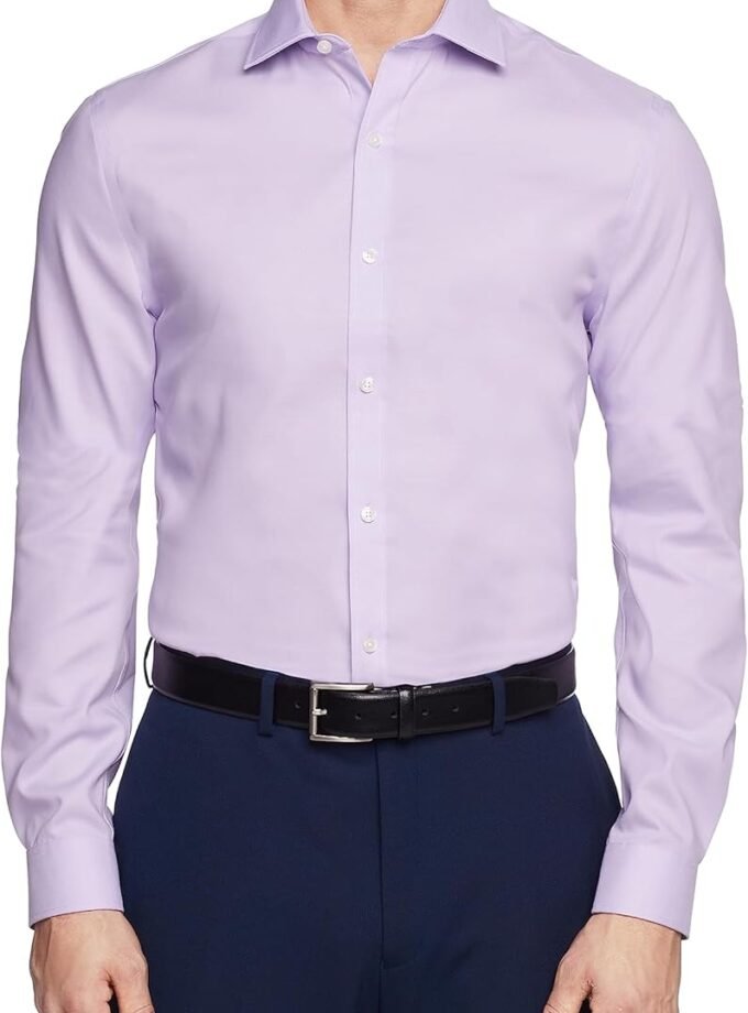 Men's Dress Shirt Slim Fit Non Iron Solid