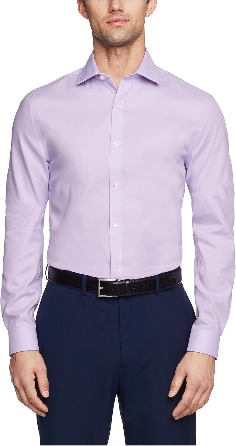 Men's Dress Shirt Slim Fit Non Iron Solid