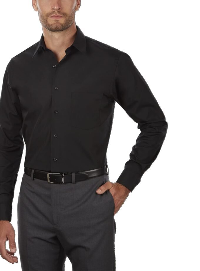 Men's Dress Shirt Regular Fit Poplin Solid