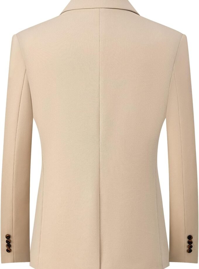 Knit Blazer Men Business One Button Suit Jacket Regular fit Casual Sport Coat Mens Blazer