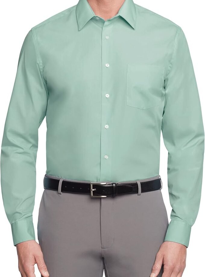 Men's Dress Shirt Regular Fit Poplin Solid
