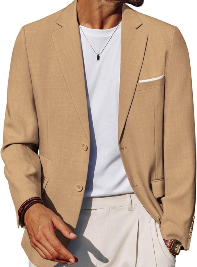 Mens Casual Sport Coats Two Buttons Lightweight Business Sport Blazer