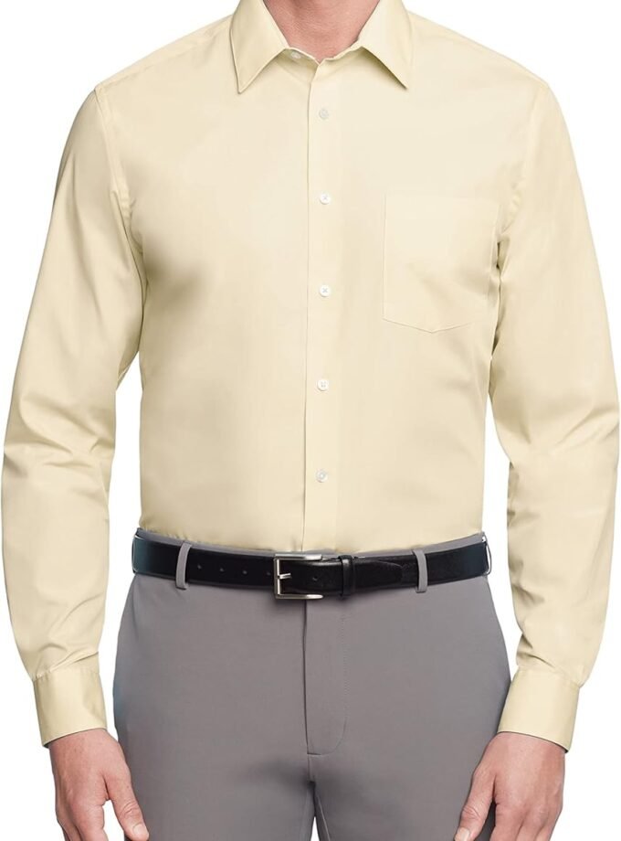 Men's Dress Shirt Regular Fit Poplin Solid