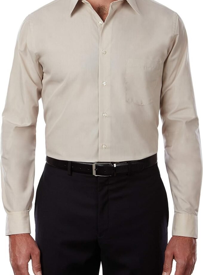 Men's Dress Shirt Regular Fit Poplin Solid