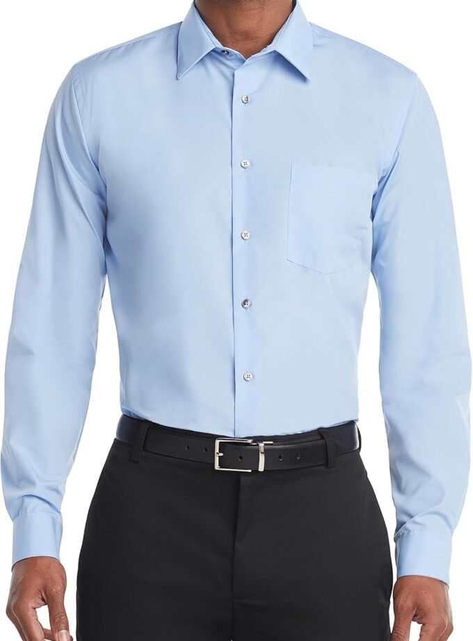 Men's Dress Shirt Regular Fit Poplin Solid
