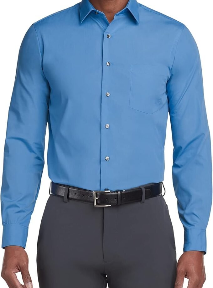 Men's Dress Shirt Regular Fit Poplin Solid