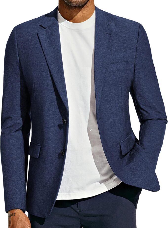 Men's Casual Blazer Suit Jackets Wrinke Free Lightweight Stretch Sport Coats