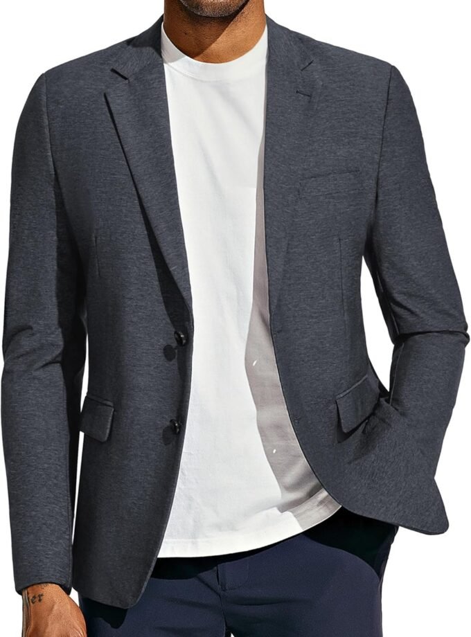 Men's Casual Blazer Suit Jackets Wrinke Free Lightweight Stretch Sport Coats