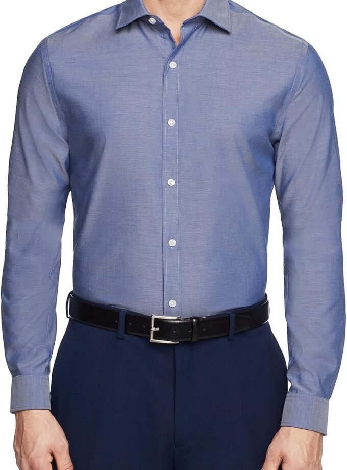 Men's Dress Shirt Slim Fit Non Iron Solid