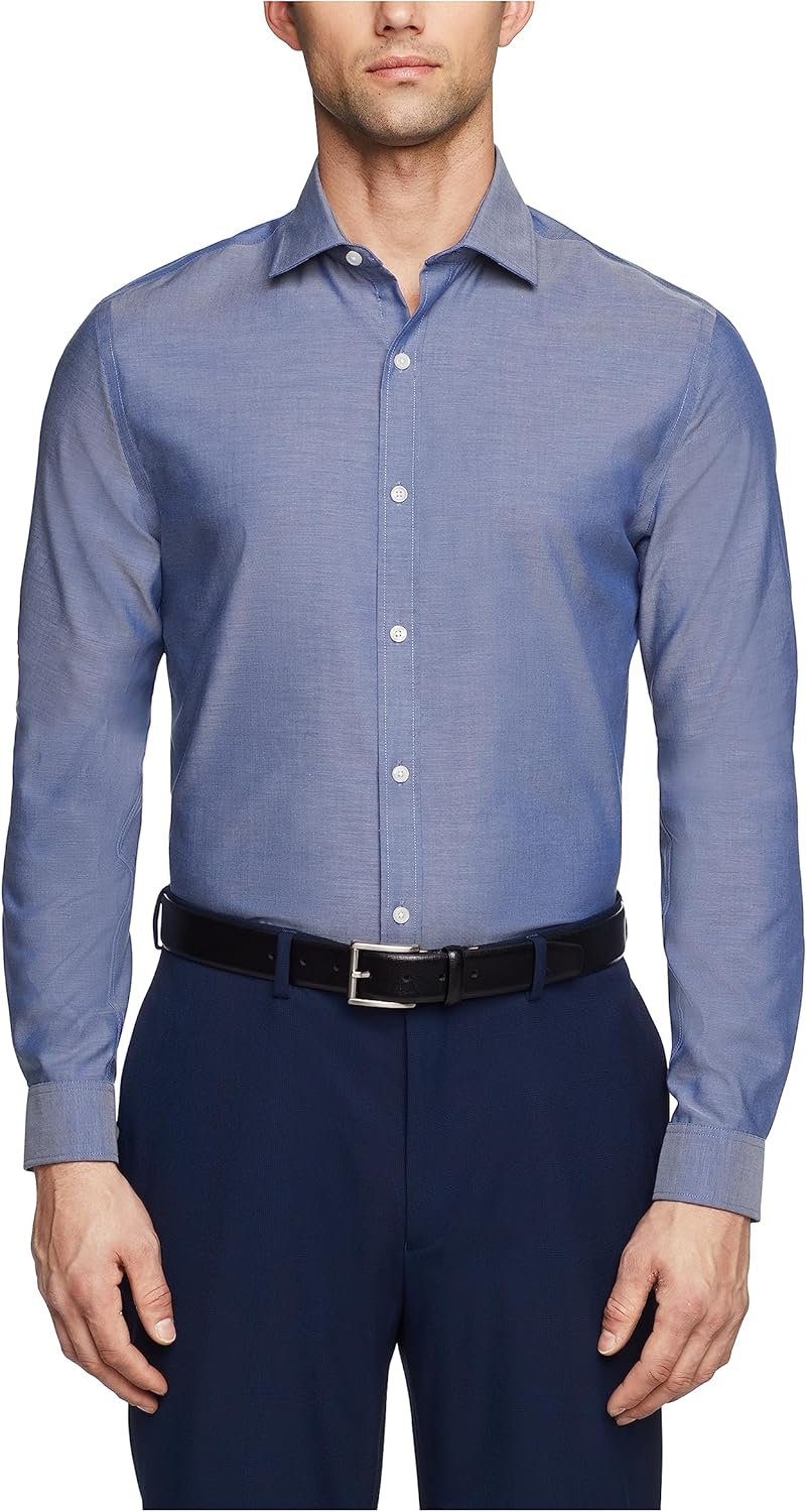 Men's Dress Shirt Slim Fit Non Iron Solid